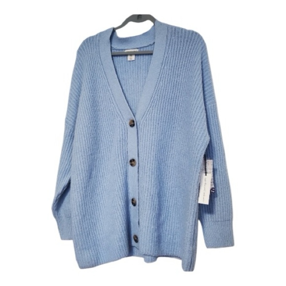 Cupcakes & Cashmere | Light Blue Button-Front Cardigan | Size 1X